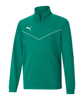 PUMA teamRISE HalfZip Sweatshirt Kids Grün F05 - gruen