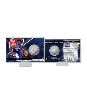 The Highland Mint NBA Philadelphia 76ers Silver Coin Card Collectible Blau - blau
