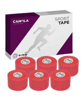 Cawila Sporttape COLOR 3,8m x 10m 6er Set Rot - rot