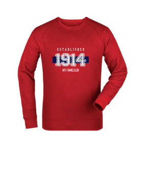 Merch Roller Sweatshirt Red | #established