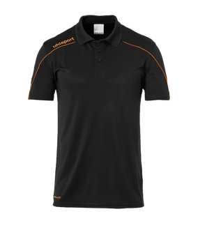 uhlsport Stream 22 Poloshirt Schwarz Orange F22 - schwarz