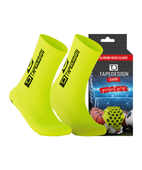 Tapedesign Gripsocks Socken Gelb