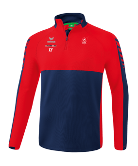 Erima Six Wings Trainingstop Dunkelblau Rot