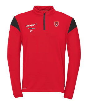 uhlsport Squad 27 HalfZip Sweatshirt Rot Schwarz F62