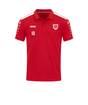 JAKO Power Poloshirt Rot Weiss F100