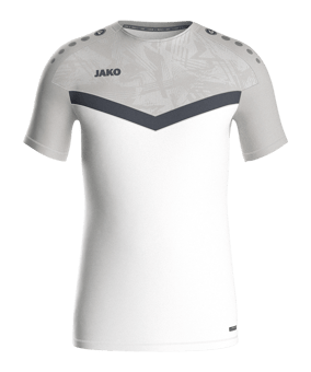 JAKO Icon T-Shirt Kids Weiss Grau F016 - weiss