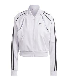 adidas Tracktop Jacke Damen Silber - silber