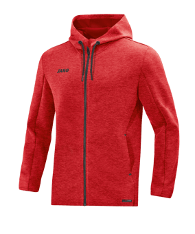 JAKO Premium Basic Kapuzenjacke Rot F01 - rot