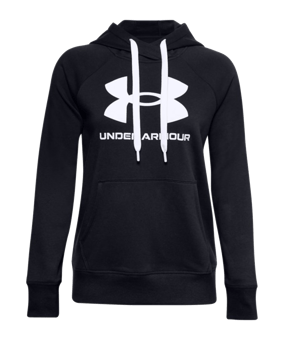 Under Armour Rival Fleece Logo Hoody Damen F001 - schwarz