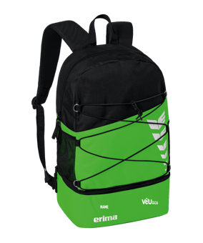 Erima Six Wings Rucksack mit Bodenfach Hellgrün Schwarz