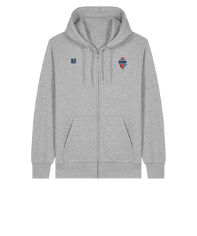 Merch Zip-Hoodie Unisex Heather Grey | #scalalogo (beidseitig+Initialen)