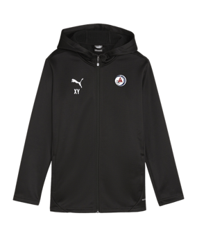 PUMA teamFINAL Trainingsjacke Kids Schwarz Silber F03
