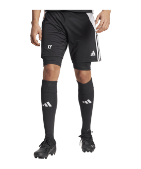 adidas Tiro 24 2in1 Short Schwarz Weiss