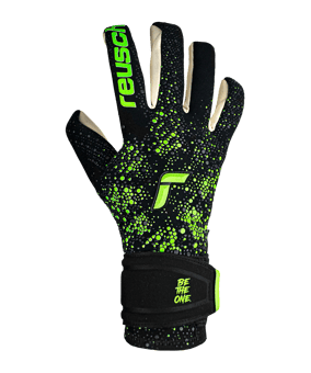 Reusch Pure Contact Gold Torwarthandschuh Schwarz Grün F7781 - schwarz