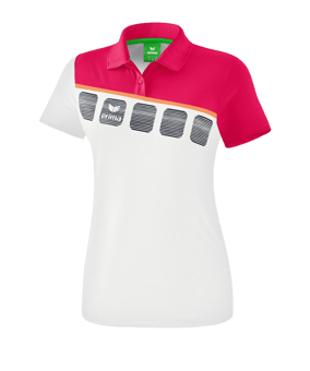 Erima 5-C Poloshirt Damen Weiss - weiss
