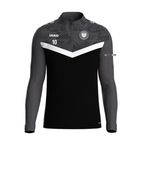 JAKO Iconic HalfZip Sweatshirt Schwarz F801