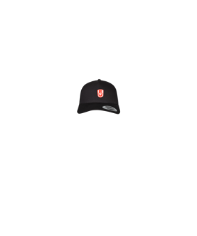 Merch 5 Panel Retro Trucker Cap Schwarz | logo4c