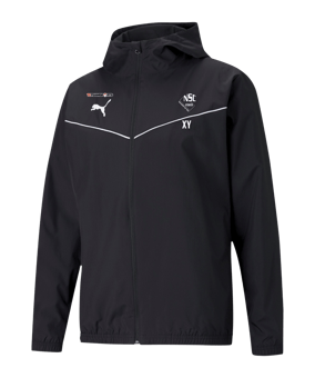 PUMA teamRISE Allwetterjacke Schwarz Weiss F03
