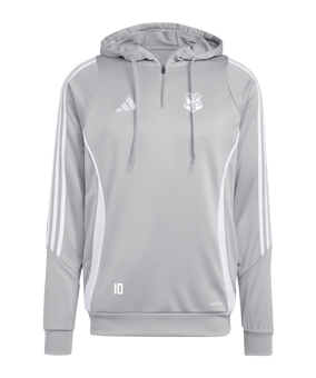adidas Tiro 24 Training Hoody Grau Weiss