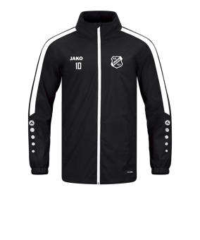 JAKO Power Allwetterjacke Schwarz Weiss F800