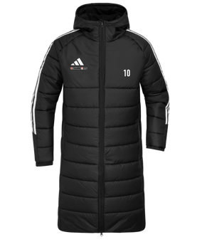 adidas Tiro 24 Long Coachjacke Schwarz Weiss
