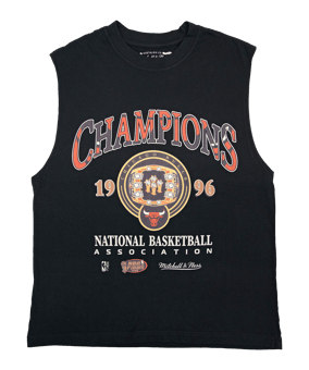 Mitchell and Ness Chicago Bulls NBA 96 Championship Ring T-Shirt Schwarz - schwarz