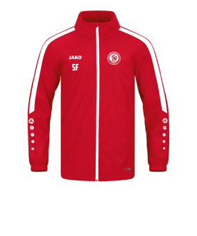 JAKO Power Allwetterjacke Rot Weiss F100