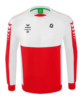Erima Six Wings Sweatshirt Rot Weiss