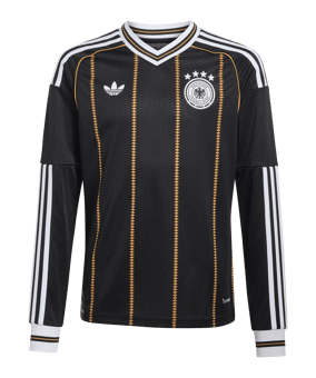 adidas Deutschland Trikot Langarm 3rd 2026 Kids Schwarz - schwarz
