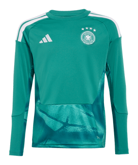 adidas DFB Deutschland Torwarttrikot Langarm Home WM 2026 Kids Grün - gruen