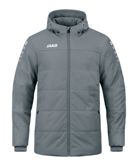 JAKO Team Coach Kapuzenjacke Kids Grau F840 - grau