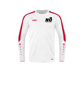 JAKO Power Sweatshirt Kids Weiss Rot F004