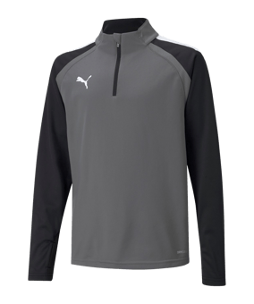 PUMA teamLIGA HalfZip Sweatshirt Kids Grau F13 - grau