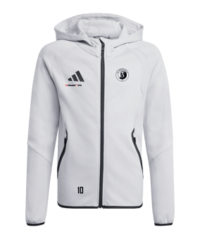 adidas Tiro Travel Hoody Kids Grau