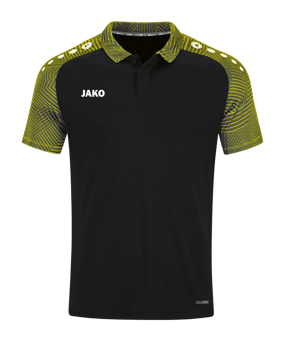 JAKO Performance Polo Schwarz Gelb F808 - schwarz