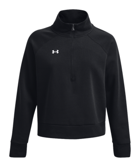 Under Armour Rival Fleece HalfZip Sweatshirt Damen Schwarz F001 - schwarz