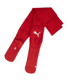 PUMA teamFINAL Strumpfstutzen Rot Weiss F01 - rot