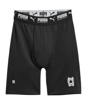 PUMA Hoops Team Short Tight Schwarz F01