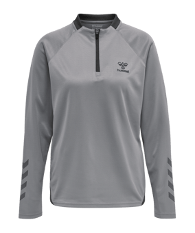 Hummel hmlGG12 HalfZip Sweatshirt Damen F1100 - grau