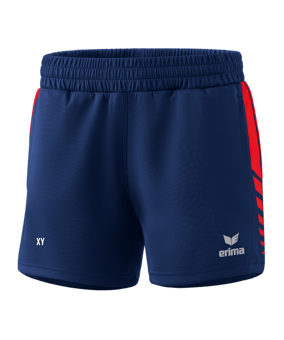 Erima Six Wings Worker Short Damen Dunkelblau Rot