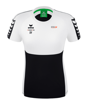 Erima Six Wings T-Shirt Damen Schwarz Weiss