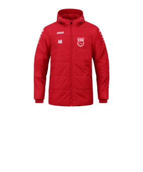 JAKO Team Coach Kapuzenjacke Kids Rot F100