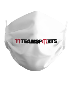 11teamsports Schriftzug Mundmaske Weiss - weiss