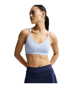 Nike Dri-Fit Indy Gloss Sport-BH Damen Blau F407 - blau
