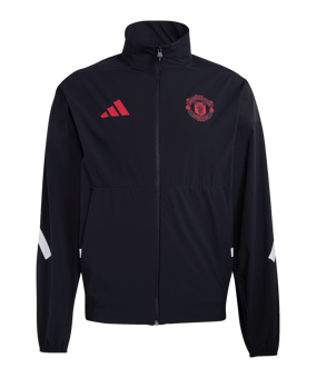 adidas Manchester United Anthem Jacke Schwarz - schwarz