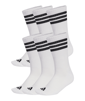 adidas 3 Stripes Crew 6er Pack Calze Bianco - bianco