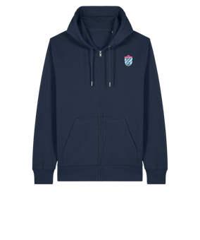 11tsmerch Merch Connector 2.0 Zip Sweatjacke French Navy | #established