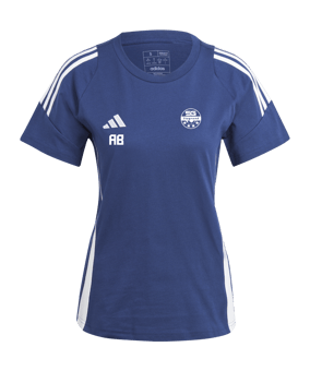 adidas Tiro 24 T-Shirt Damen Blau Weiss