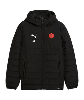 PUMA teamAdditions Padded Kapuzenjacke Schwarz F03