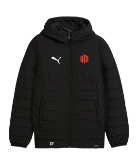 PUMA teamAdditions Padded Kapuzenjacke Schwarz F03